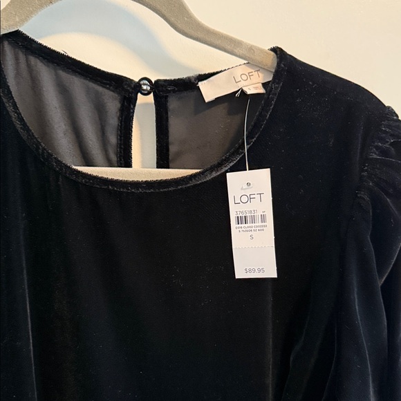 NWT LOFT Black Long Sleeve Dress - Picture 5 of 11